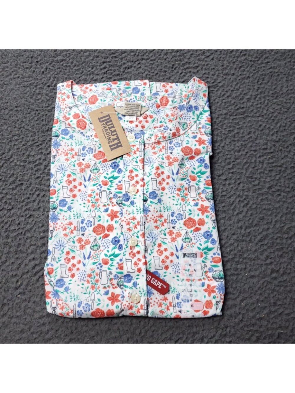 Duluth Trading Tunic Womens XS Extra Small Gardener Shirt Button Wrinklefighter
